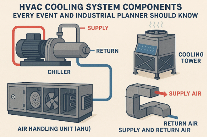 每个活动和工业规划者都应该了解的 HVAC 冷却系统组件