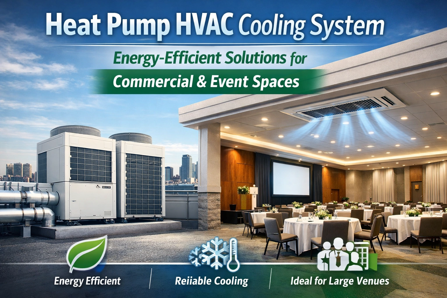 热泵 HVAC 冷却系统：商业和活动空间的节能解决方案