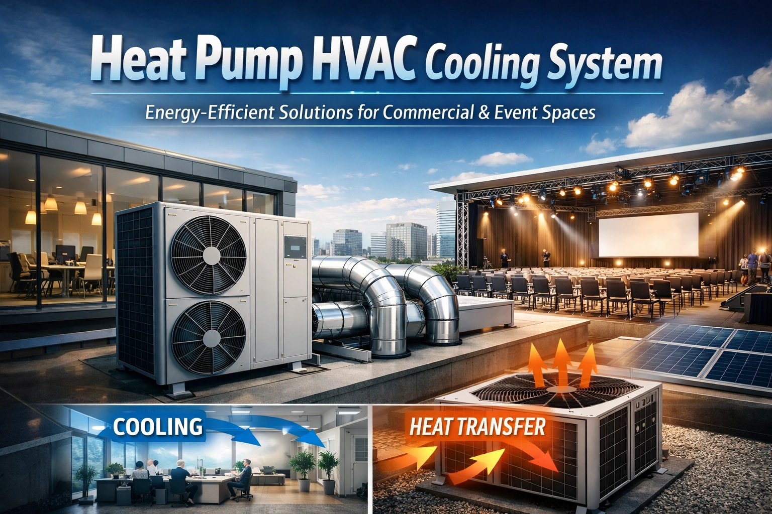 热泵 HVAC 冷却系统：商业和活动空间的节能解决方案